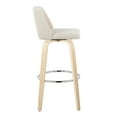 thumbnail image 5 of LumiSource Brown Toriano 30" Fixed-Height Barstool - Set of 2, 5 of 6