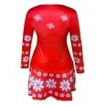 thumbnail image 5 of Robe à Manches Longues Imprimé Père Noël Mode Femmes, 5 of 5