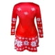 thumbnail image 5 of Vestido de manga larga con estampado de Papá Noel de Navidad con cuello redondo a la moda para mujer Pompotops hdfakjf1118, 5 of 5