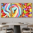 thumbnail image 3 of wall26 Framed Canvas Print Wall Art Set Variety of Rainbow Candy Food Dessert Photography Realism Contemporary Scenic Colorful Multicolor for Living Room, Bedroom, Office - 24"x36"x3 NATURA, 3 of 5