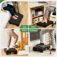 thumbnail image 6 of SOYO Heavy Duty Mobility One Step Stool, Indoor/Outdoor Non-Slip Step Platform Assistive Devices for Adults and Elderly, Portable Standing Supports for Cars, Bed, Door, Stair or Bathroom, Black-Black, 6 of 8