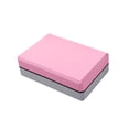 thumbnail image 1 of Bloques de espuma EVA de 23 x 15 x 8 cm para ejercicios de estiramiento y pilates. Regalos. Rosa y gris, 1 of 8