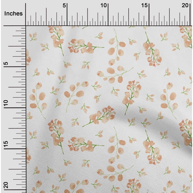oneOone Georgette Viscose Dark Yellow Fabric Florals Sewing Craft Projects Fabric Prints By Yard 42 Inch Wide