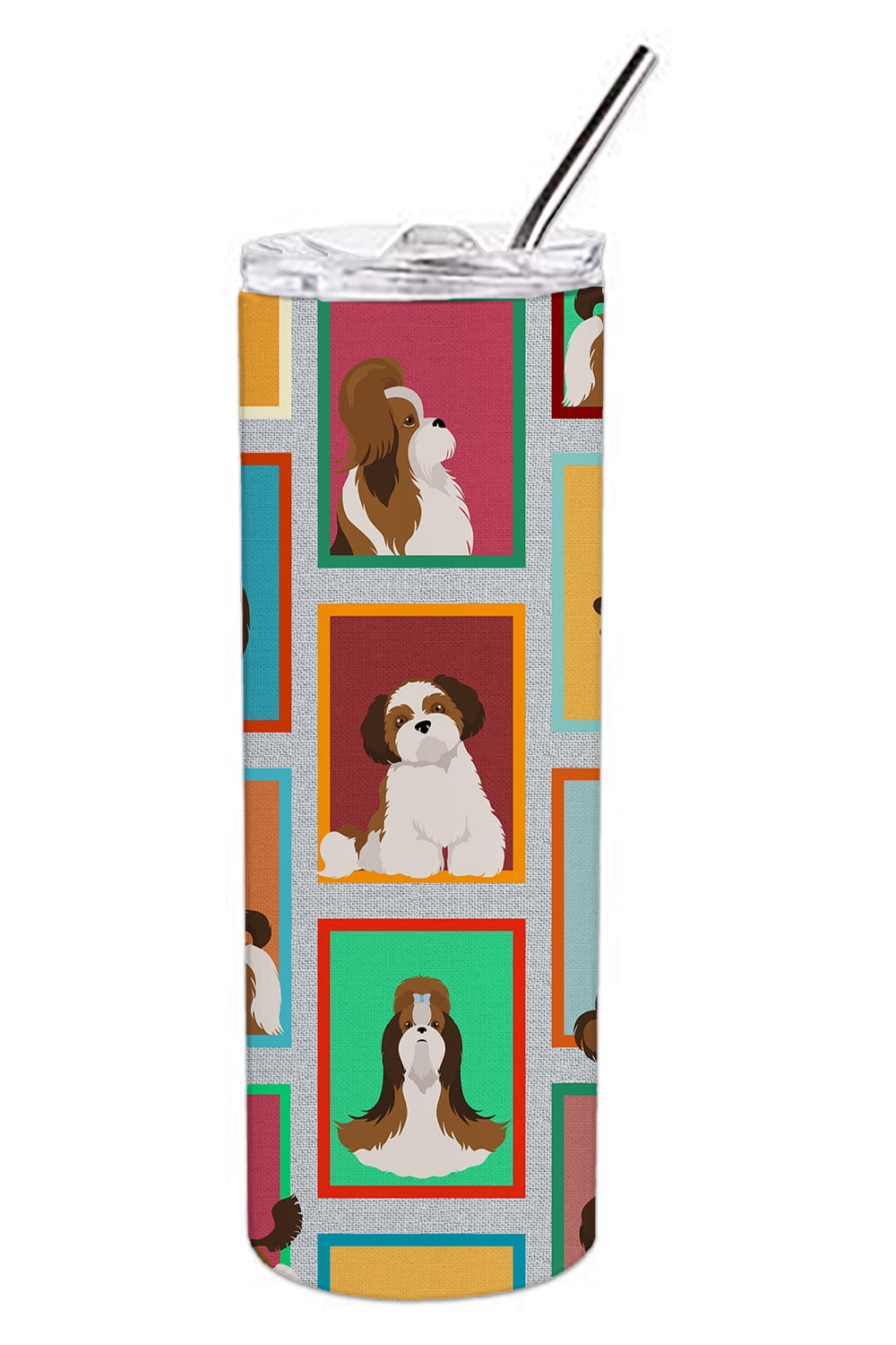 Lots of Fawn Pembroke Corgi Stainless Steel 20 oz Skinny Tumbler 3 in x 8.25 in