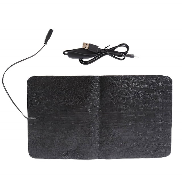 Almohadilla De Calefacción De Cuero Pu Almohadilla De Aislamiento Antiarañazos Almohadilla De Calefacción Eléctrica Para Mascotas Con Cable De Calefacción Eléctrico Plegable Para Interior De Mascotas Eigraketly EL014266-02