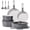 Gray, variant on CAROTE 25 Pcs Ceramic Nonstick Cookware Sets, Pots and Pans Set with Detachable Handles, Oven Safe, Induction Cookware, Stackable Kitchen Cooking Set, Gray