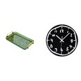 thumbnail image 1 of Plato De Postre Minimalista Moderno, Bandeja De Mesa De Centro Con Asa Y Reloj De Pared Acrílico Decorativo. Reloj De Diseño Silencioso, Ideal Para Comedor, Dormitorio, Fiesta De, 1 of 8