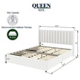 thumbnail image 4 of dokea Anda Queen Size Platform Bed - Ivory Boucle Upholstered with 4 Drawers, 4 of 4