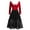 C-Red, variant on TJAZFJPA Nothing Fits But Dress Women Christmas Patchwork V Neck Panel Long Sleeve V Neck Asymmetric Dress See Through Dress Dresses Women Summer