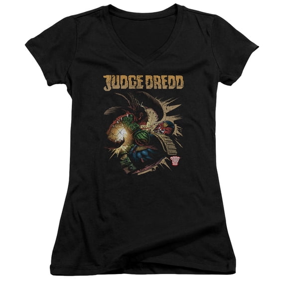Judge Dredd Blast Away Junior Women's T-Shirt V-Neck Black