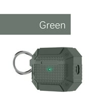 for AirPods Pro 2nd Generation Case (2022), Full-Body Hard Shell Protective Shockproof for Apple AirPod Pro 2 Case Cover with Carabiner Support Wireless Charging [Front LED Visible],Green