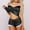 Black, variant on Rigardu Womens Satin Pajamas Set Sleeveless Sleepwear Set Nightwear -Silk Pajamas Satin Up Women Lace Satin Pajama Set for Women Wine S