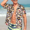 thumbnail image 5 of Lsque lips record rock Skull pattern Hawaiian Shirt for Men, Unisex Summer Beach Casual Short Sleeve Button Down Shirts-3X-Large, 5 of 9