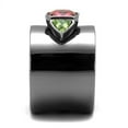 thumbnail image 3 of Womens Black Ring Anillo Para Mujer Stainless Steel Ring with Glass in Multi Color Luciana, 3 of 4