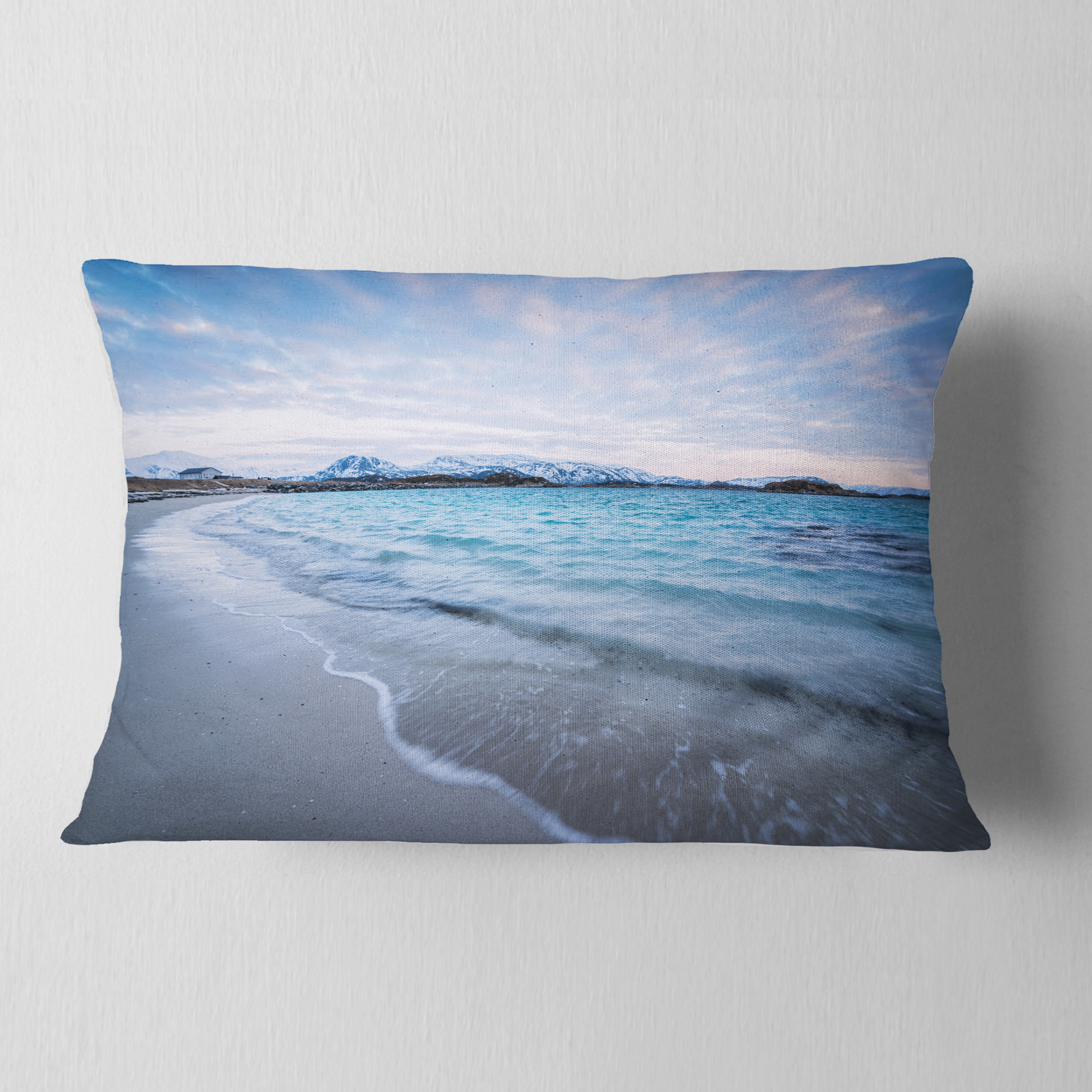 Designart 12" x 20" Multi-color Polyester Throw Pillow