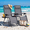 Gray, variant on Set of 2 Zero Gravity Chairs with Cup Holder Trays, Portable Recliner Beach Camping Patio Outdoor Folding Lounge Chairs with Adjustable Pillow, Khaki