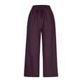 thumbnail image 6 of Mercatoo Girls' Twill Pull on Denim Pants Elastic Waist Wide Leg Jeans for Girls Stretchy Baggy 𝐏alazzo Straight Leg Chambray Pants, 6 of 9