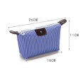 thumbnail image 4 of Bolsas de cosméticos con rayas de nailon, bolsa de maquillaje de viaje con forma de bola de masa hervida (azul) Ygjytge Cuidado Belleza, 4 of 4