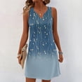 thumbnail image 2 of UDAUDU Casual Summer Dresses for Women 2026 V-Neck Sundresses Sleeveless Loose Sleep Dress Beach Tank Dress Vacation Floral Dresses Dark Blue S, 2 of 7