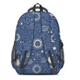 thumbnail image 3 of Sun and Planet Gothic Pattern Backpack for School, Cute School Bag with Adjustable Shoulder Straps and Padded Back, 16.9"x12.6"x5.9", 3 of 5