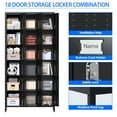 thumbnail image 5 of GangMei 18 Doors Metal Storage Locker Cabinet for Employees, Storage Locker for School Office Gym Bedroom, Industrial Steel Storage Locker, Assembly Required,Black, 5 of 7