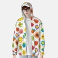 thumbnail image 3 of Picia Cartoon Flowers Women's Men's UPF 50+ Sun Protection Hoodie Shirt Long Sleeve SPF Fishing Outdoor UV Hiking Lightweight Shirts-3X-Large, 3 of 9