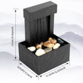 thumbnail image 2 of HLONK Indoor Water Fountain  Tabletop Waterfall Fountain  with Light  Nature Sounds  Pebbles  7‘‘, 2 of 8