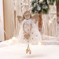 thumbnail image 2 of Video disponible Ángel de amor blanco falda de estrella de cinco puntas colgante de muñeca creativa de decoración navideña colgante de niña ángel colgante de árbol de ANGGREK Otros, 2 of 8
