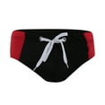 thumbnail image 3 of Aayomet Mens Swimming Trunks avec Doublure de Compression, Culottes de Plage à Ressort de Natation Triangulaires Trunks (Noir, m), 3 of 5