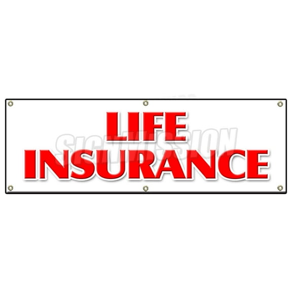 72" LIFE INSURANCE BANNER SIGN financial income quotes terms servicews