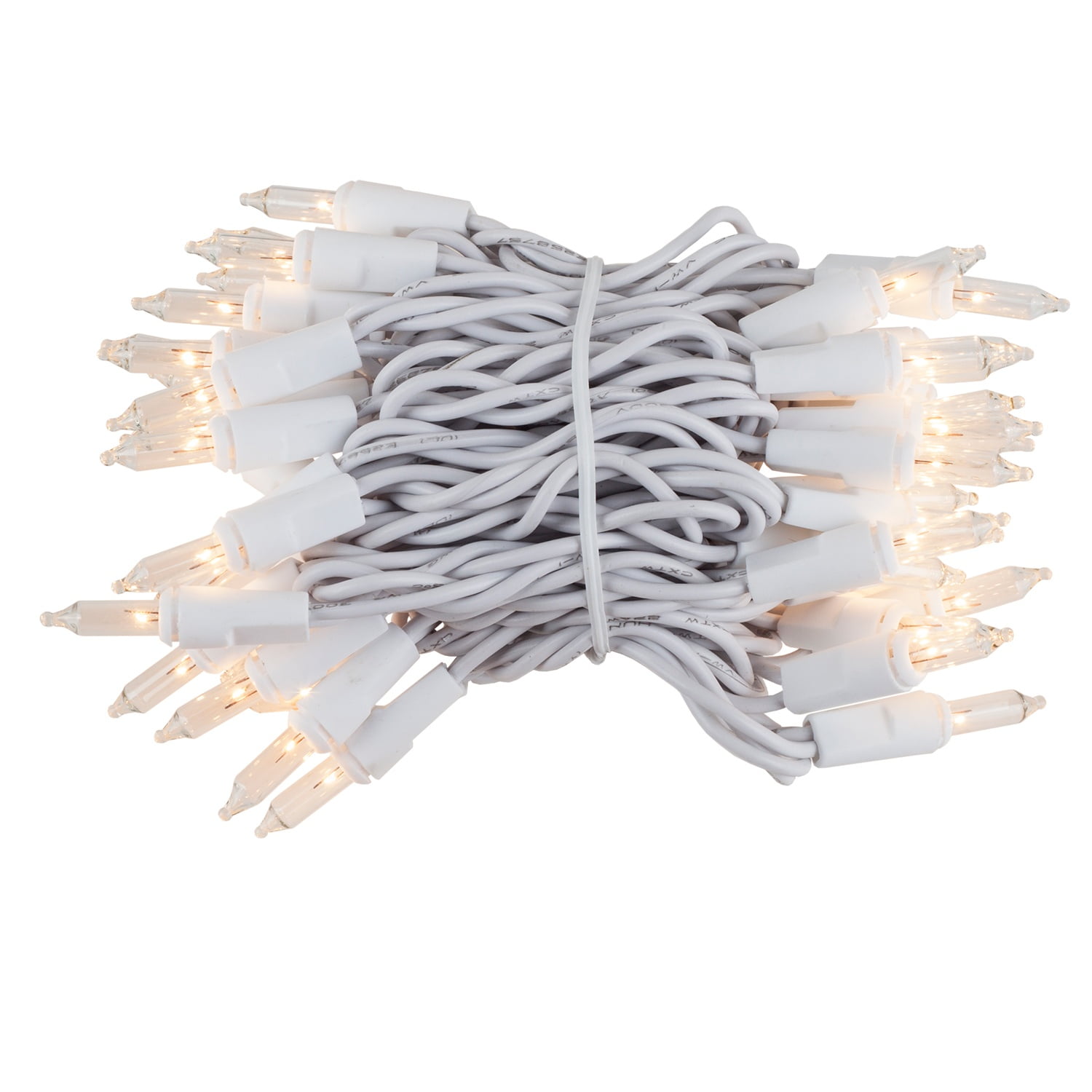 Kringle Traditions White Wire Christmas Lights, Wedding Mini Lights, Home Party Lights - Canopy Outdoor Lights, White Wire Mini Lights (100 Lights, 50.5 Ft, Clear)