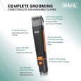 thumbnail image 2 of Wahl Groom & Vacuum Pet Grooming Kit – Cordless Lithium Handle with Clipper, Trimmer & Nail Grinder, Vacuum Hose Attachments, 2-Speed Motor for Medium & Long Hair Dogs, Model-58496, 2 of 10