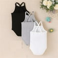 thumbnail image 4 of lmcalzta 3PCS Baby Clothes Summer Rompers Toddler Onesie Breathable Infant Bodysuits,Easy Snap Closure & Spaghetti Strap(6M-2T), 4 of 9