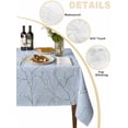 thumbnail image 2 of Blue Branches Table Cloth, Waterproof Tablecloth for Square Tables, Vintage Art Farmhouse Reusable Washable Fabric Table Cover for Restaurant Kitchen Dining Tables 54"x54", 2 of 9