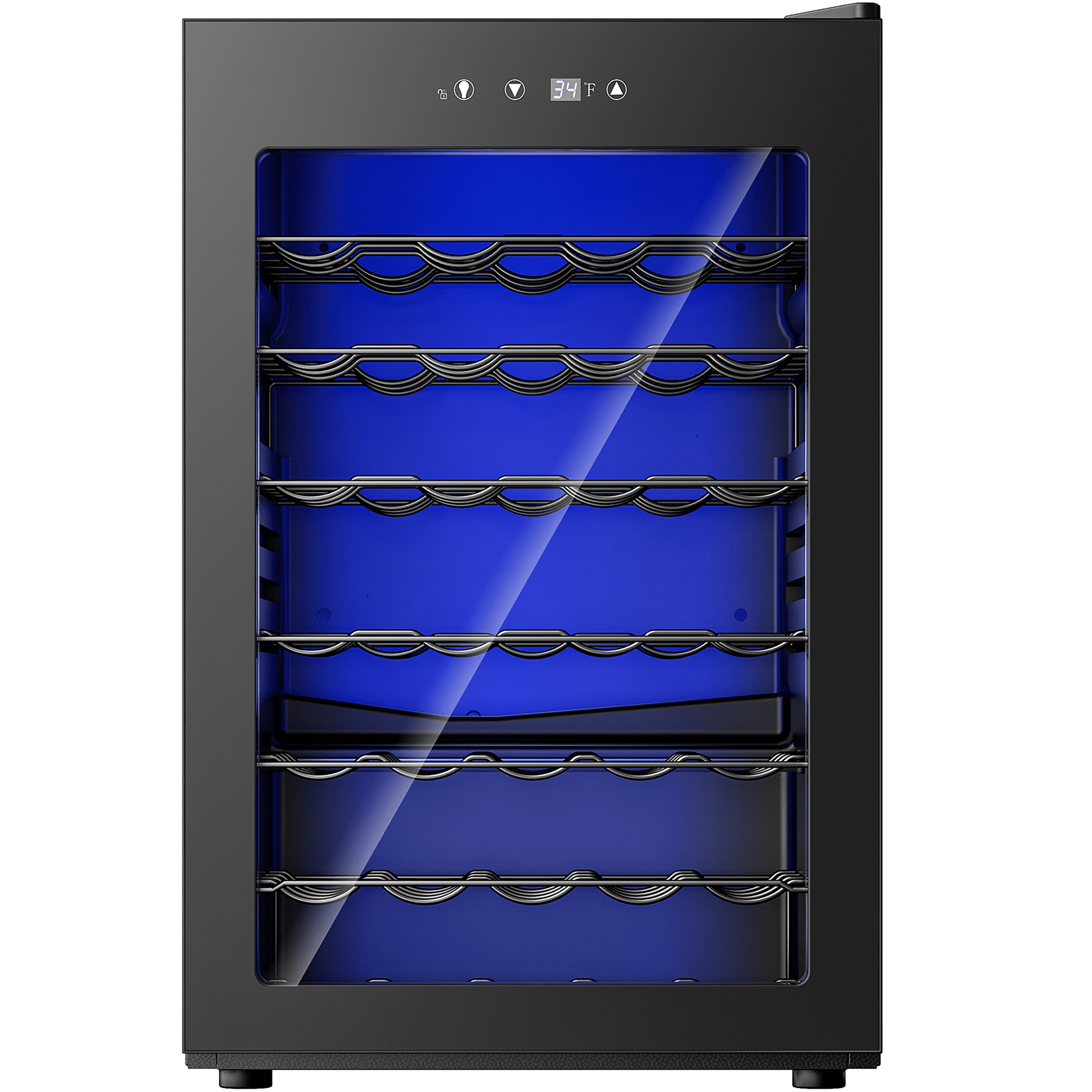 Simzlife 45 Bottles Wine Cooler Refrigerator,Built-in Wine Fridge with Stainless Steel Glass Door, for Home Bar, Kitchen, or Office
