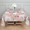 thumbnail image 3 of Great Pyrenees Dog and Pioneer Flower Square Tablecloth,Waterproof Square Table Cover,Wipeable Spillproof Washable Table Cover for Home Kitchen Party Decor 42"X42"(107x107cm), 3 of 6