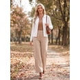 thumbnail image 7 of JWD Womens Cardigan Collared Knit Button Front Long Sleeve Sweater Top Lightweight Casual Layering Cardigan White S, 7 of 7
