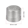 thumbnail image 2 of Uxcell  Female Threaded Stainless Steel 304 Pipe Cap 2 Count 3/8 NPT, 2 of 6
