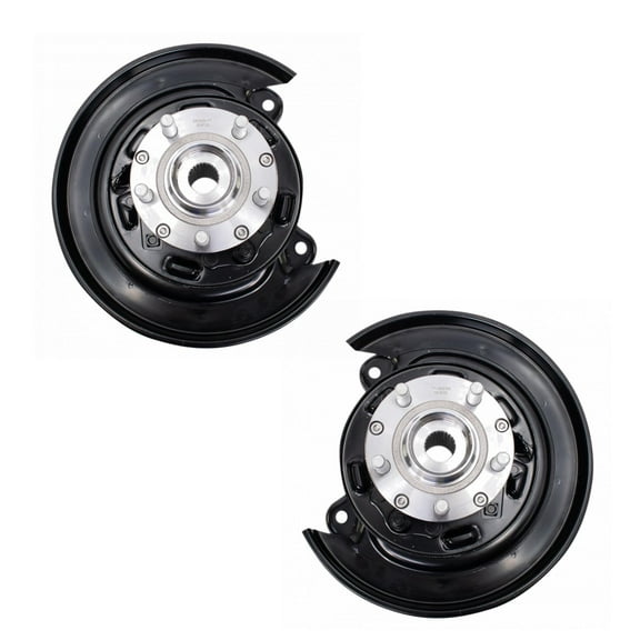 TRQ 2pc Complete Wheel Bearing & Steering Knuckle Assembly Set for Forester BHA34222 Fits select: 2001-2008 SUBARU FORESTER