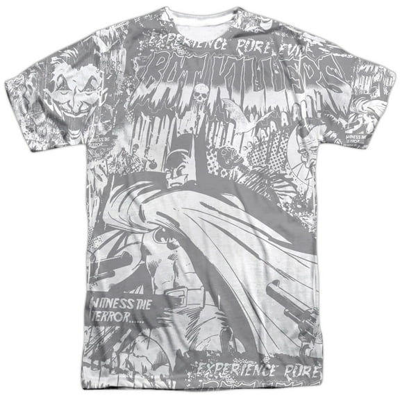 Batman Men's  Bat Killers Sublimation T-shirt White