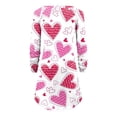 thumbnail image 5 of Honeeladyy - Vestido mini informal, cómodo y holgado de manga larga con cuello redondo y estampado de amor colorido para mujer, ideal como regalo de San Valentín, 5 of 5