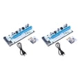 thumbnail image 1 of Langgg 6Pcs VER008S 4Pin SATA 6PIN PCI PCIE PCI-E Riser Card 008s 008 Adapter 1X to 16X USB3.0 Extender blue 2Set, 1 of 4