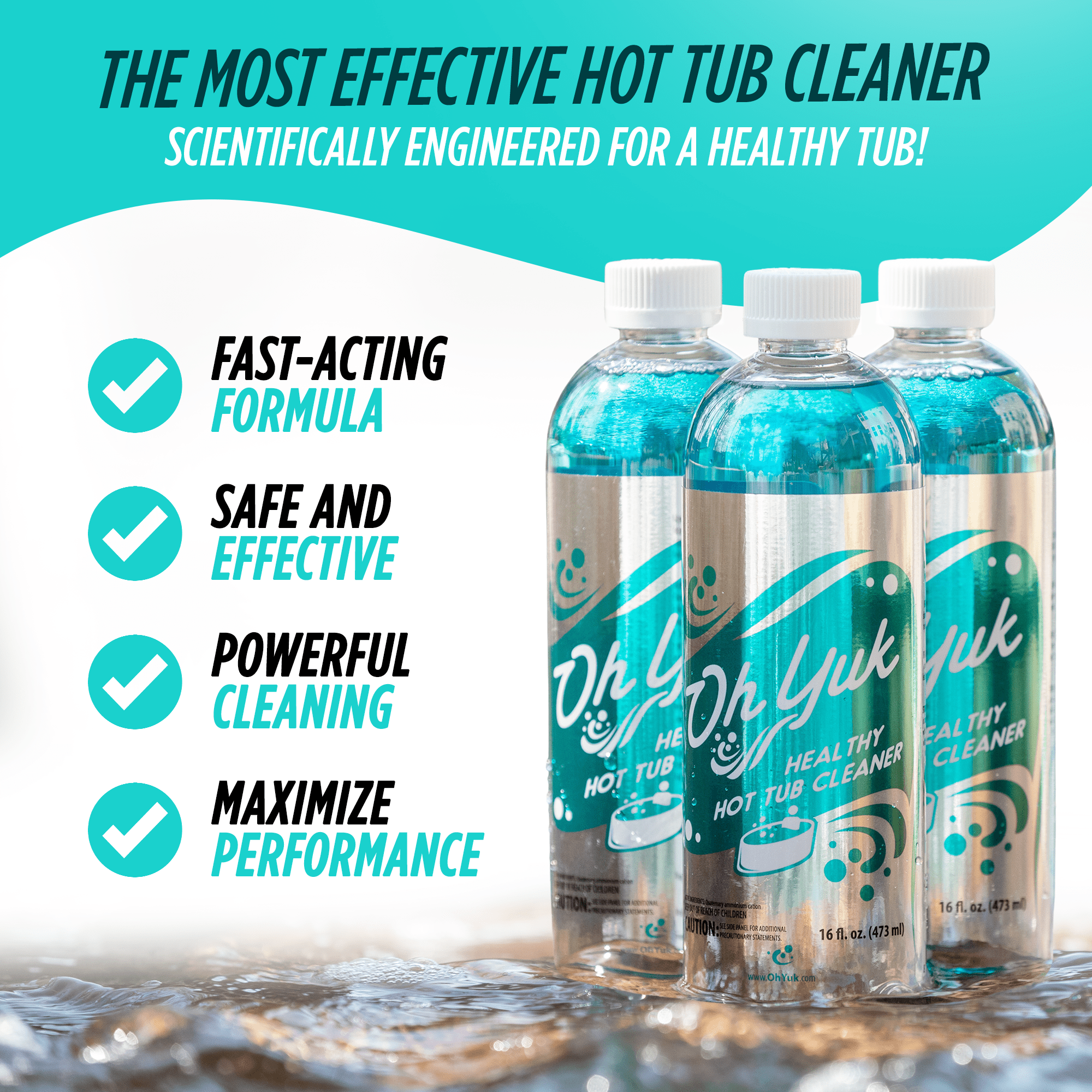 Oh Yuk Healthy Hot Tub Cleaner 16 Ounces - Walmart.com