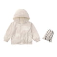 thumbnail image 3 of Curuila Child Girls Sun Jacket Long Sleeve Solid Color Hooded Zip Up Coat For Girls Summer Lightweight Comfortable Outerwear Size 3-4 Years, 3 of 6
