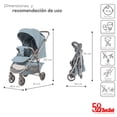 thumbnail image 4 of Carriola de Viaje Plegable con Portabebe Manubrio Reverisble-Turquesa, 4 of 6