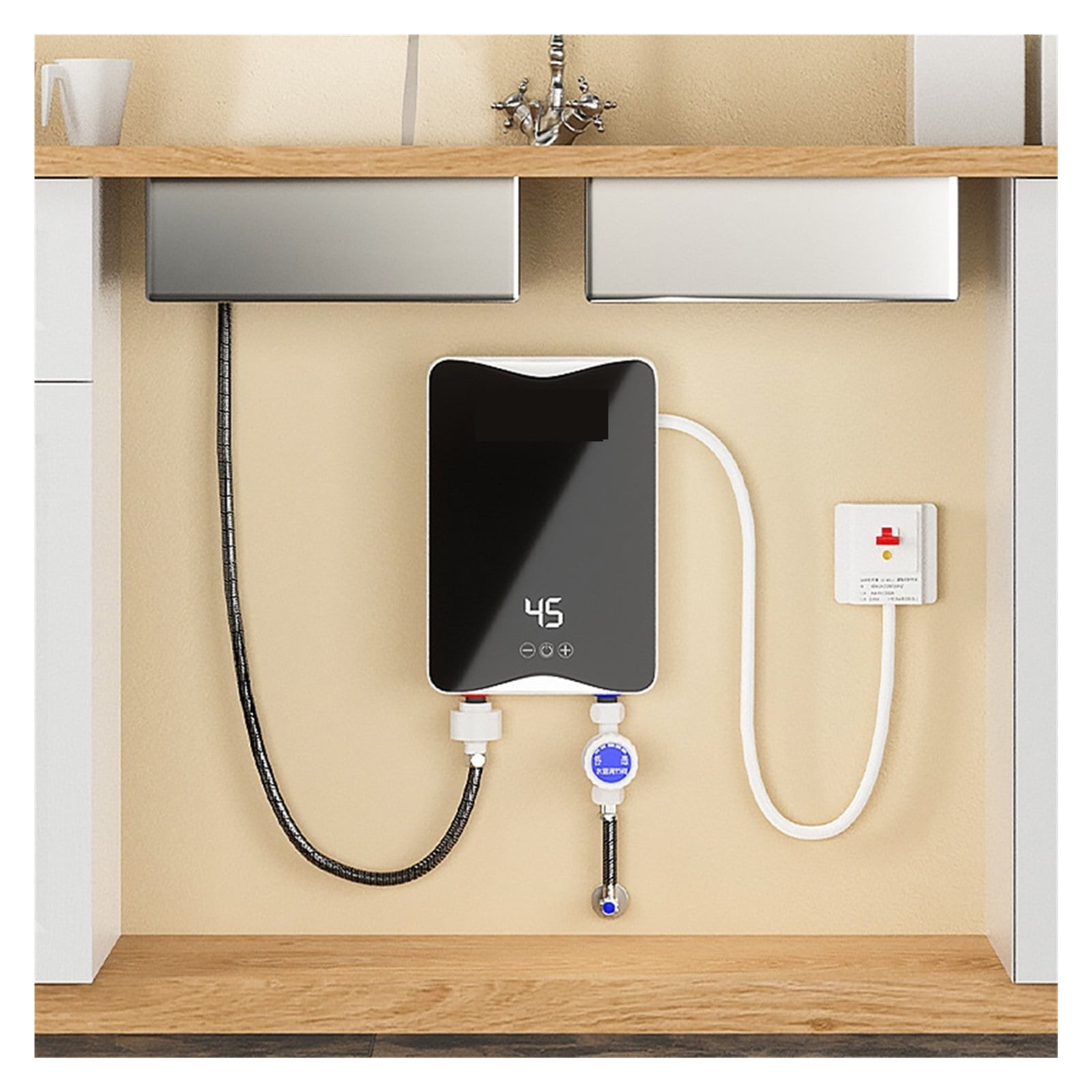 Instantaneous Electric Tankless Water Heater,Constant Temperature Heating For Kitchen And Bathroom,Electric Hot Water Heater ,Lightweight Portable Design
