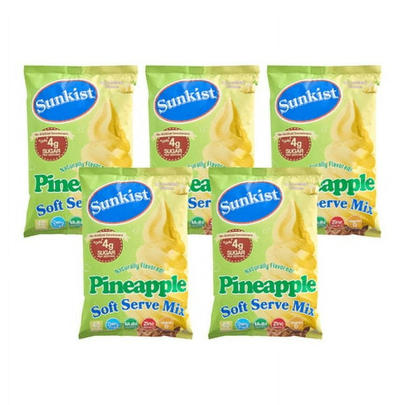 Sunkist Pineapple Soft Serve Mix 2 lb - Tropical & Creamy Delight | Ideal for Homemade Soft Serve Desserts