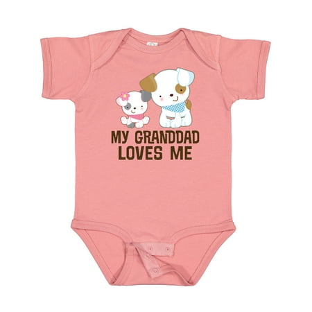 

Inktastic My Granddad Loves Me Granddaughter Girls Gift Baby Girl Bodysuit