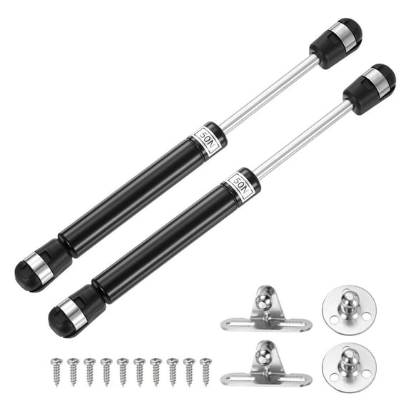 Uxcell 8 Inch 50N/10lb Gas Shock Strut Lift Support, (Black, Set of 4)