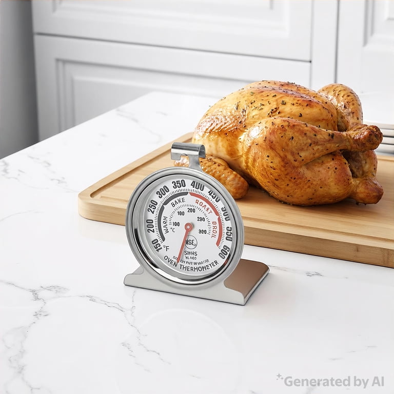 Mainstays Stainless Steel Oven Thermometer, 150 to 600°F, Large